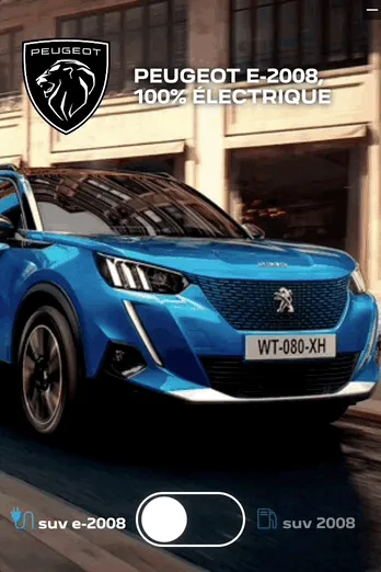 Peugeot — Explorable Display — Electric vehicles