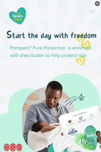 Pampers — Explorable Display — Baby health