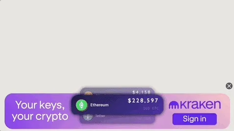Kraken — Ribbon Display — Cryptocurrency