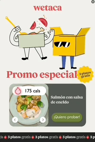 Wetaca — Gallery Display — Food delivery