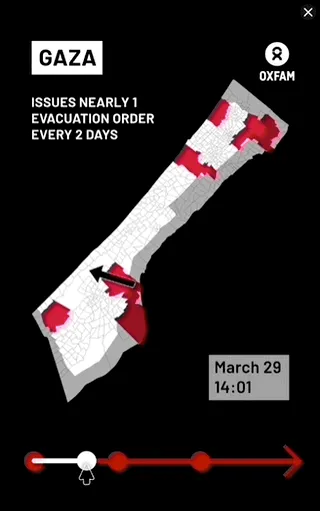 Oxfam — Explorable Display — Humanitarian aid