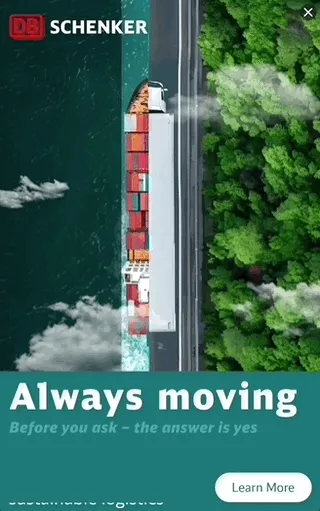 DB Schenker — Interstitial — Shipping & logistics