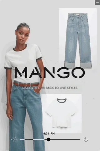 Mango — Explorable Display — Women's fashion