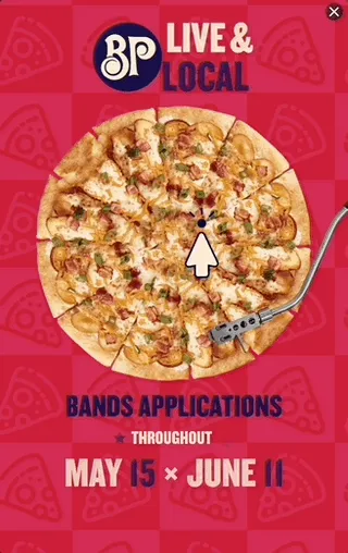 Boston Pizza — Explorable Display — Restaurants