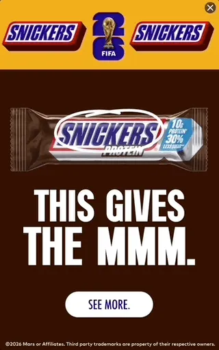 Snickers — Motion Display — Snacks
