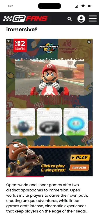 Gamified Video format mockup
